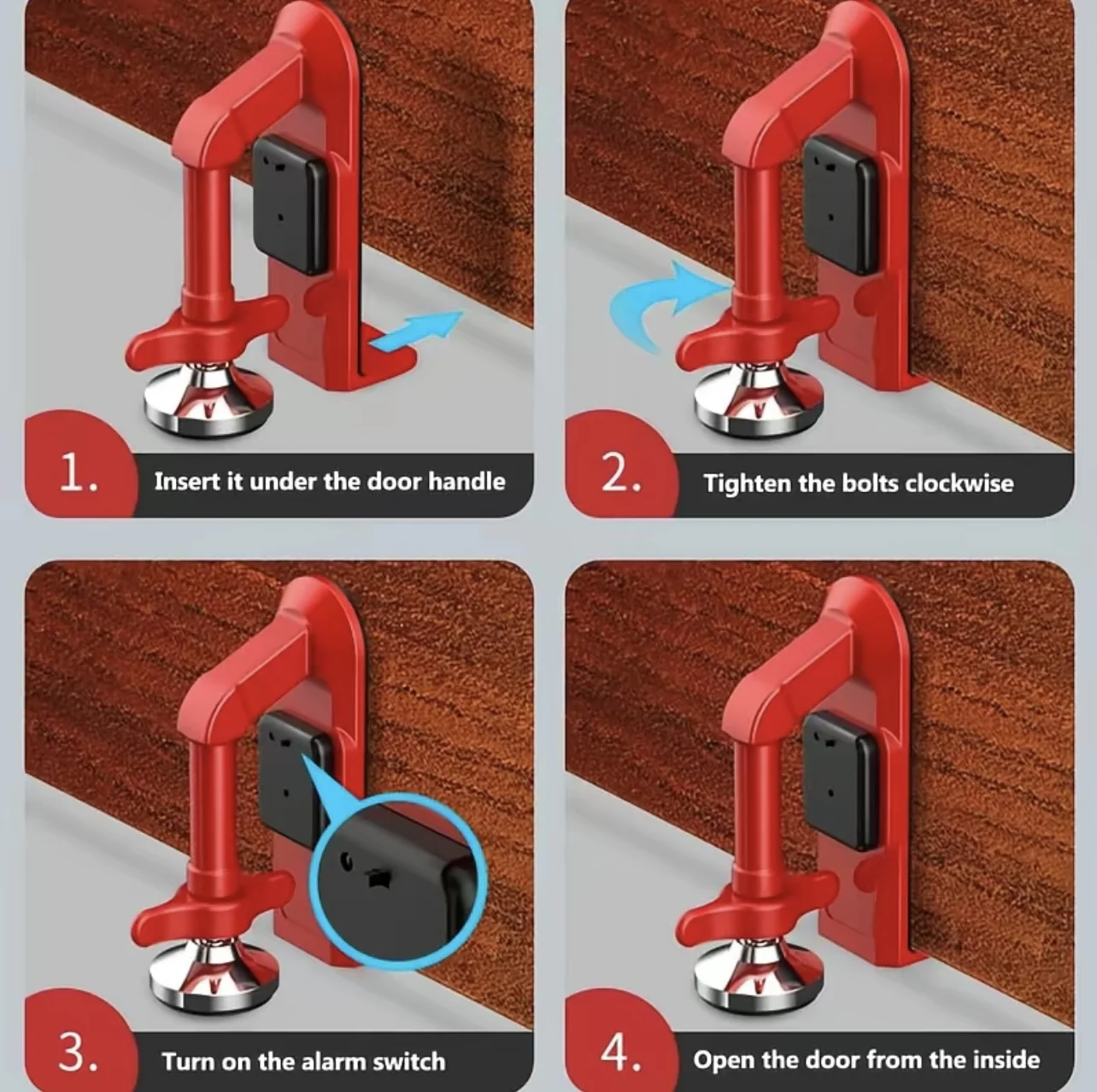 1pc Portable Alarm Door Stoppe - đánh giá và giá Door Stop Alarm