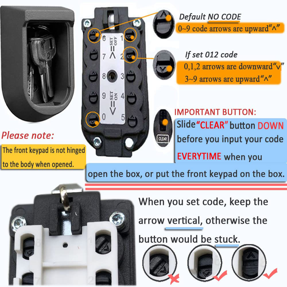 Key Lock Box Wall Mounted Push - đánh giá và giá Lockbox Key Secure